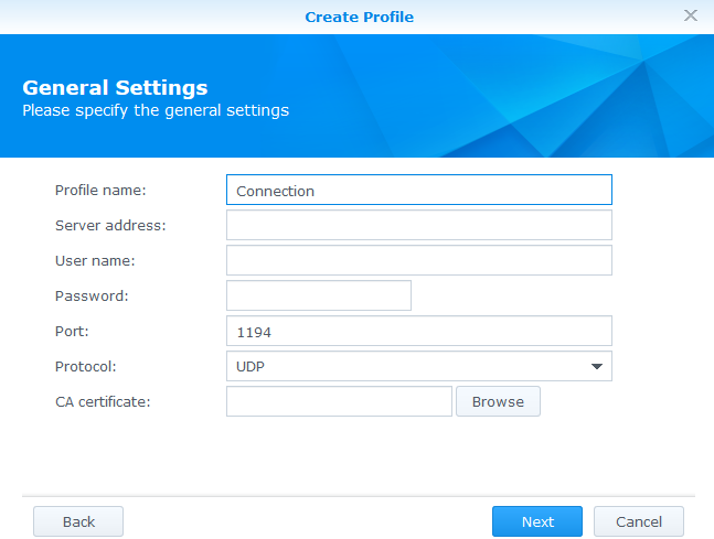 Synology DiskStation – Client VPN