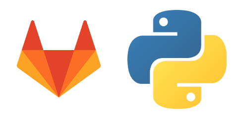 gitlab and python logos